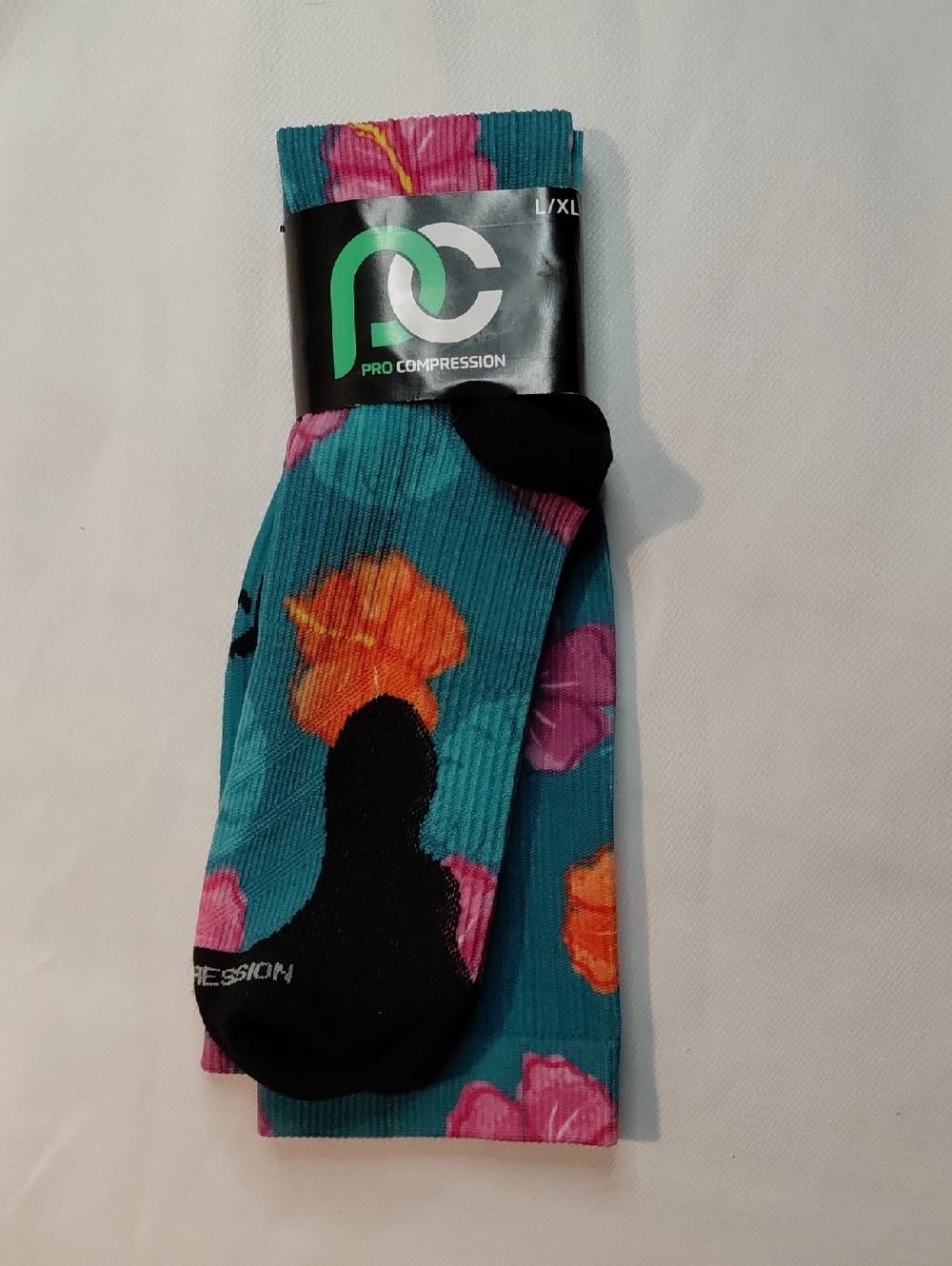 Women Floral Compression Socks - L/XL New